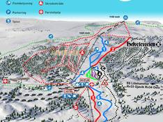 Plan des pistes Spåtind Skisenter
