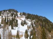 Vue sur la piste difficile Tre Sassi