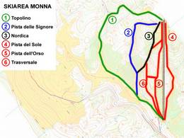 Plan des pistes Monte Livata – Subiaco-Monna dell'Orso