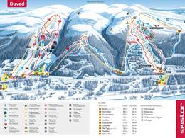 Plan des pistes Duved/Tegefjäll