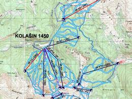 Plan des pistes Kolašin 1450/Kolašin 1600