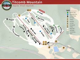 Plan des pistes Titcomb Mountain