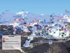 Plan des pistes Les Monts d'Olmes