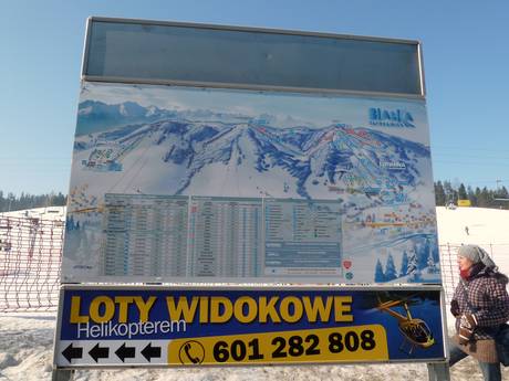 Petite-Pologne: indications de directions sur les domaines skiables – Indications de directions Białka Tatrzańska – Kotelnica/Kaniówka/Bania