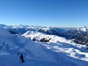 Vue depuis le Glattingrat sur le domaine skiable