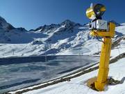 Canon à neige au réservoir