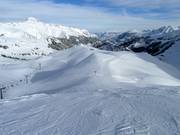 Départ des pistes au Luegli