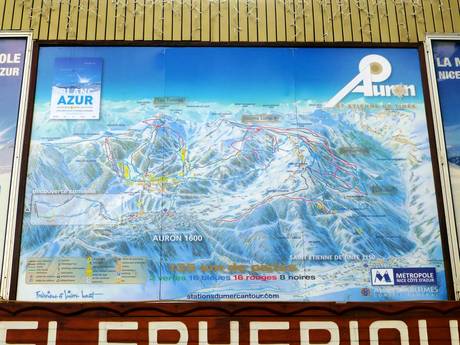 Alpes-Maritimes: indications de directions sur les domaines skiables – Indications de directions Auron (Saint-Etienne-de-Tinée)