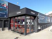 Zone de caisse soignée à Zinal