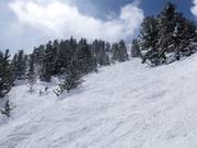 Terrain exigeant au Powderhorn Cirque