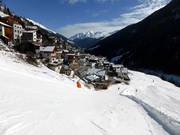La station de Kappl sur la piste de descente vers la vallée