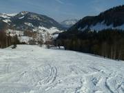 Vue sur la vallée de Heutal depuis les pistes
