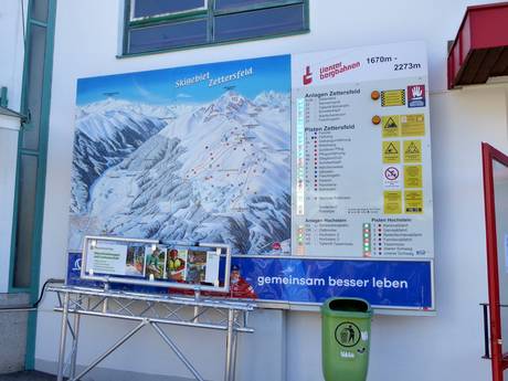 Lienzer Dolomiten: indications de directions sur les domaines skiables – Indications de directions Zettersfeld – Lienz