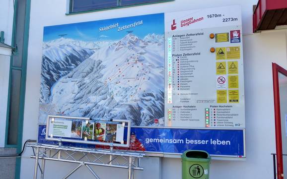 Massif du Schober: indications de directions sur les domaines skiables – Indications de directions Zettersfeld – Lienz