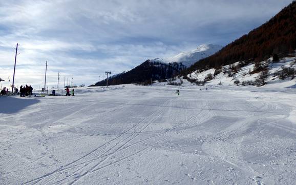 Le plus grand dénivelé dans l' Obergoms (haute vallée de Conches) – domaine skiable Münster-Geschinen