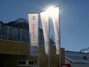 À la station de vallée à Pontresina