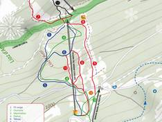 Plan des pistes Terre Ronde/La Praille – Plateau d’Hauteville