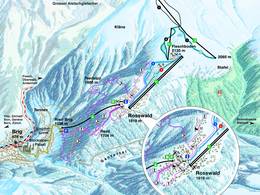 Plan des pistes Rosswald – Brig