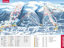 Plan des pistes Duved/Tegefjäll