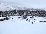 Pistes vers la station de la télécabine