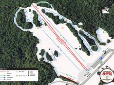 Plan des pistes Northeast Slopes – East Corinth