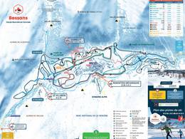 Plan des pistes Val d'Arc – Bessans