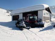 La dameuse fait une pause