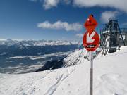 Départ de l’itinéraire à ski Seilbahnrinne