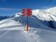 Signalisation des pistes dans le domaine skiable Adelboden-Lenk