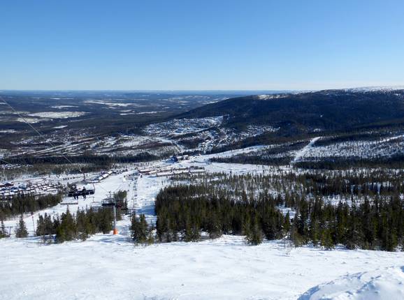 Vue sur le domaine skiable Stöten