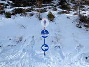 Signalisation des pistes à Aprica