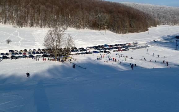 Esslingen: Accès aux domaines skiables et parkings – Accès, parking Pfulb – Schopfloch (Lenningen)