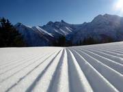 Piste parfaitement préparée dans le domaine skiable Jöchelspitze
