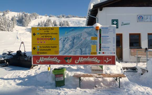 Laternsertal (vallée de Laterns): indications de directions sur les domaines skiables – Indications de directions Laterns – Gapfohl