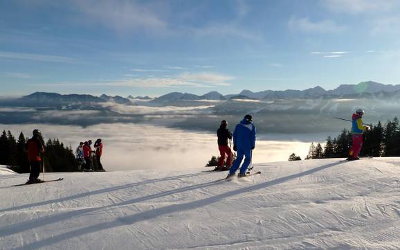 Skier dans la région touristique d'Alpsee-Grünten