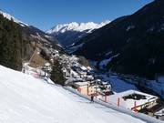 La station de Kappl sur la piste de descente vers la vallée