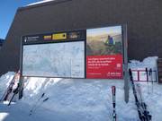 Panneau d'information exemplaire Sorebois à Zinal