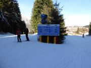 Signalisation des pistes dans le domaine skiable Paganella