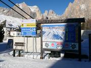 Panneau d'information et signalisation à Ciampedie