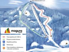 Plan des pistes Magura Skipark – Malastow