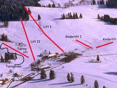 Plan des pistes Panoramalifte – Hopfen
