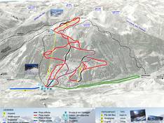 Plan des pistes Argentera