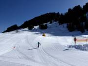 Préparation très soignée des pistes dans le jardin d'enfants