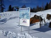 Plan des pistes dans le domaine skiable