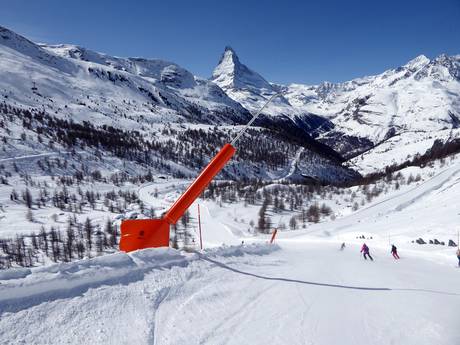 Fiabilité de l'enneigement Val d'Aoste – Fiabilité de l'enneigement Zermatt/Breuil-Cervinia/Valtournenche – Matterhorn (Le Cervin)