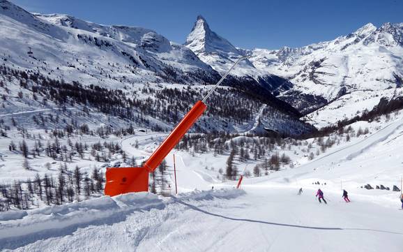 Fiabilité de l'enneigement Mont-Cervin – Fiabilité de l'enneigement Zermatt/Breuil-Cervinia/Valtournenche – Matterhorn (Le Cervin)