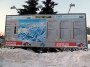 Le plan des pistes de toute la région dans la station de Boží Dar