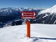Signalisation des pistes dans le domaine skiable de Bellwald