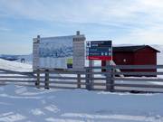 Plan des pistes et signalisation des pistes dans le domaine skiable Tänndalen