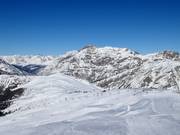 Vue sur les pistes de Mottolino